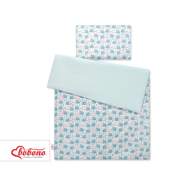 Sengetøjssæt i 2 dele 100x135 Mini  Mint Pindsvin