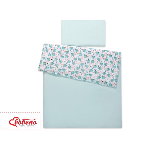 Sengetøjssæt i 2 dele 100x135 Mini  Mint Pindsvin