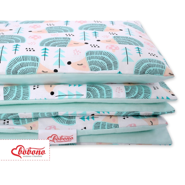 Sengetøjssæt i 2 dele 100x135 Mini  Mint Pindsvin