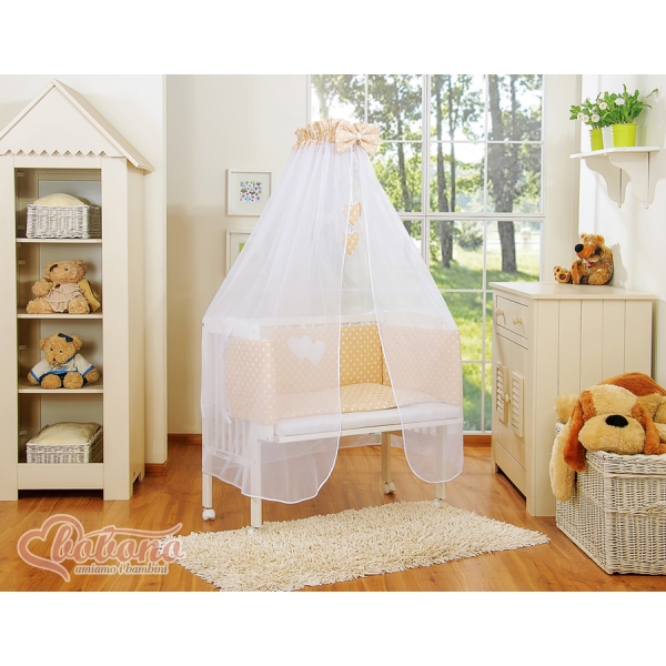 Sideseng med madras og sengetøjssæt Little Prince/Princess  Beige