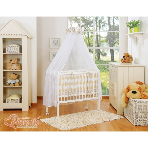 Sideseng med madras og sengetøjssæt Little Prince/Princess  Beige