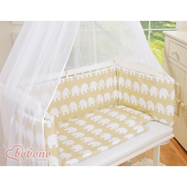 Sideseng med madras og sengetøjssæt Little Prince/Princess  Beige