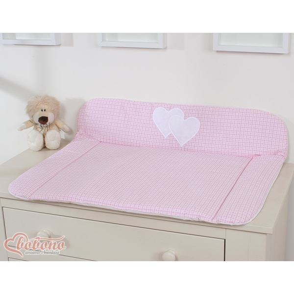 Skiftemåtte til baby  Lyserød Pink Ternet