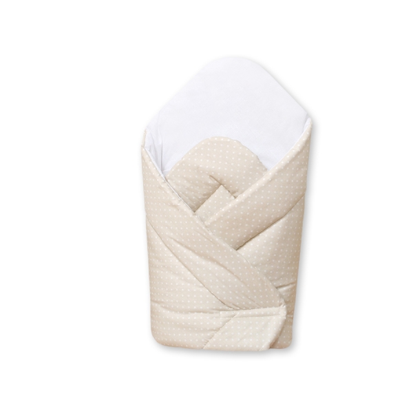 Svøb til baby  Beige Polkaprikker