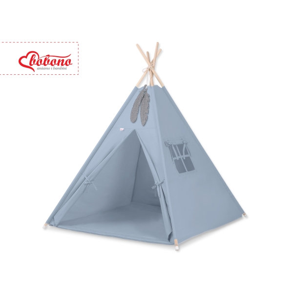 Teltsæt Tipi Telt Børn med legetæppe  Pastel Blå