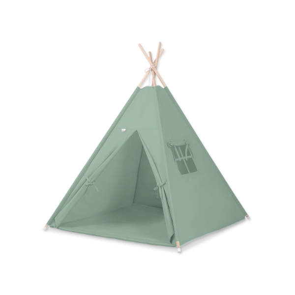 Teltsæt Tipi Telt Børn med legetæppe  Pastel Grøn