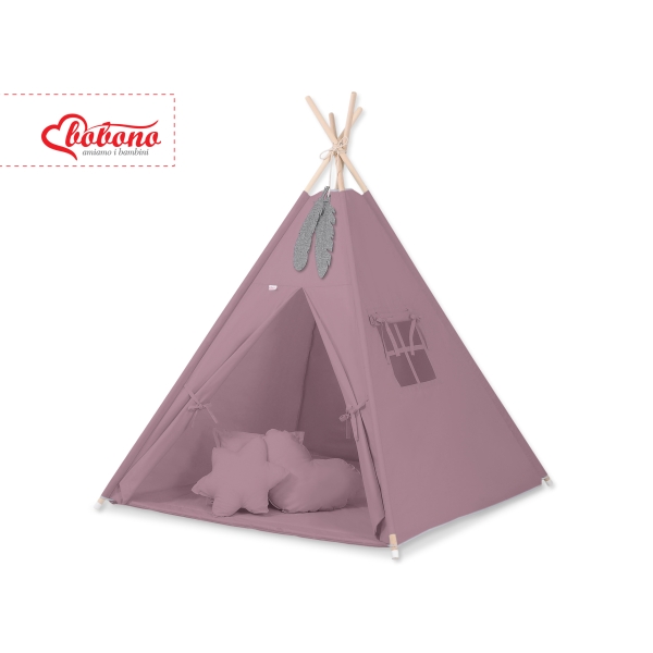 Teltsæt Tipi Telt Børn med legetæppe + puder sæt   Pastel Violet