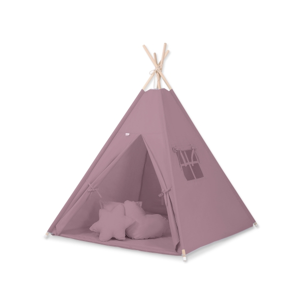 Teltsæt Tipi Telt Børn med legetæppe + puder sæt   Pastel Violet