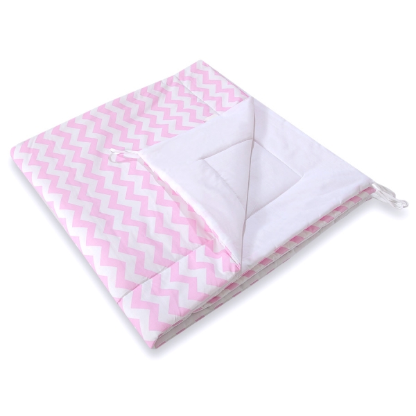 Tipi legetæppe  Lyserød Pink Siksak