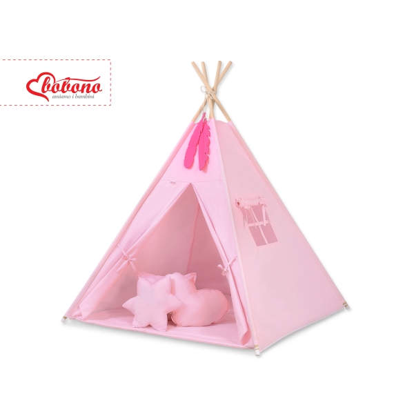Tipi sæt til børn med legetæppe og puder  Lyserød Pink