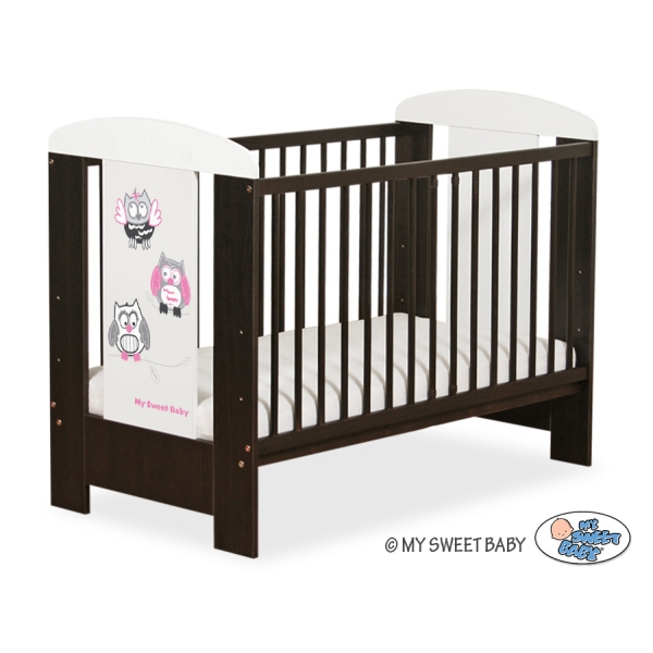 Tremmeseng 120x60cm til baby Munter Ugler    Hvid