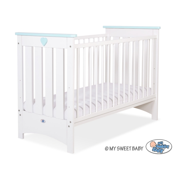 Tremmeseng af træ til baby  Hvid