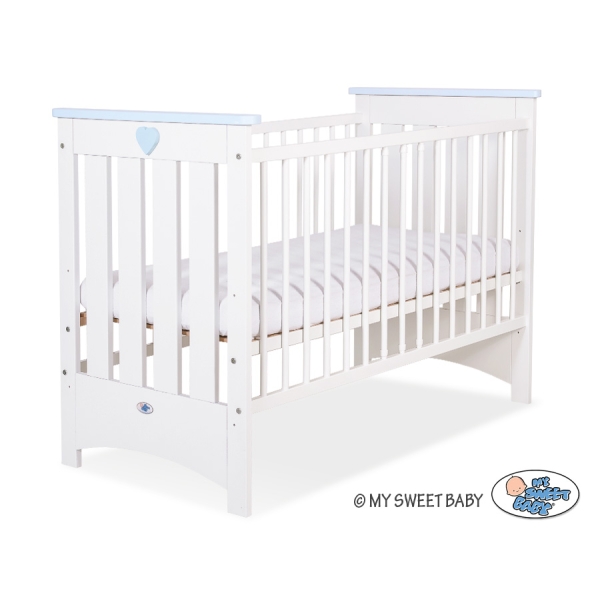 Tremmeseng af træ til baby  Hvid