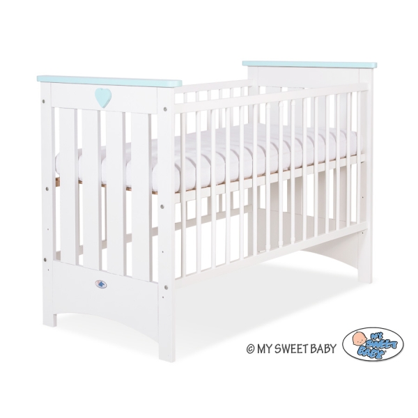 Tremmeseng af træ til baby  Hvid