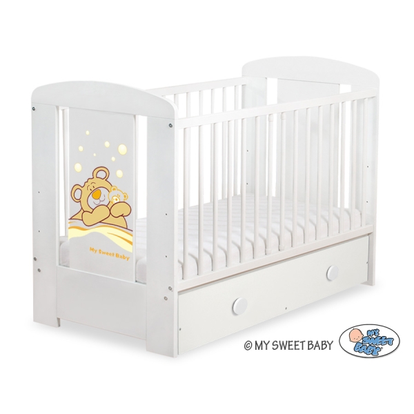 Tremmeseng med Skuffe til baby Bamse Barnaba  MAXI