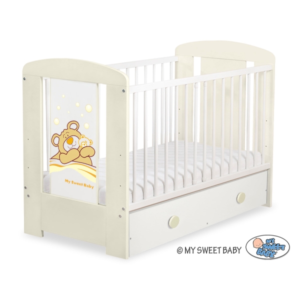 Tremmeseng med Skuffe til baby Bamse Barnaba  MAXI