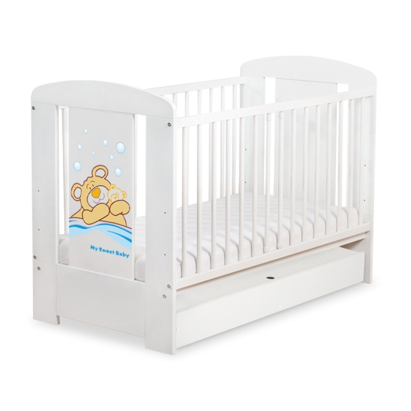 Tremmeseng med Skuffe til baby Bamse Barnaba  STANDARD