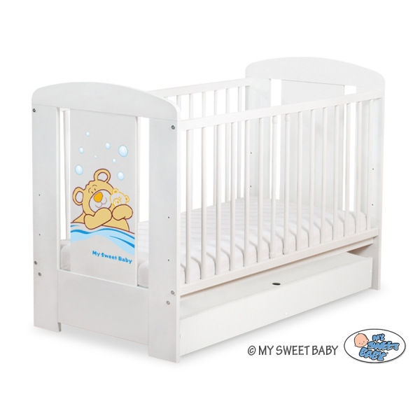 Tremmeseng med Skuffe til baby Bamse Barnaba  STANDARD