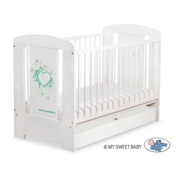 Tremmeseng med skuffe til baby Chic  STANDARD