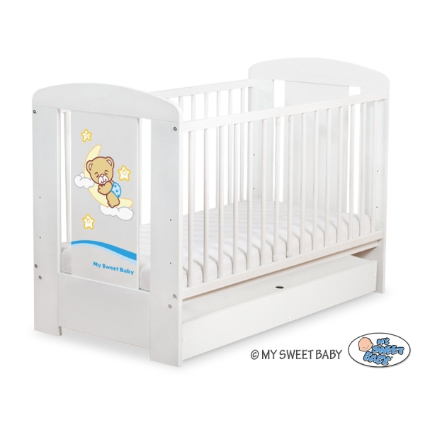 Tremmeseng med skuffe til baby Godnat  STANDARD