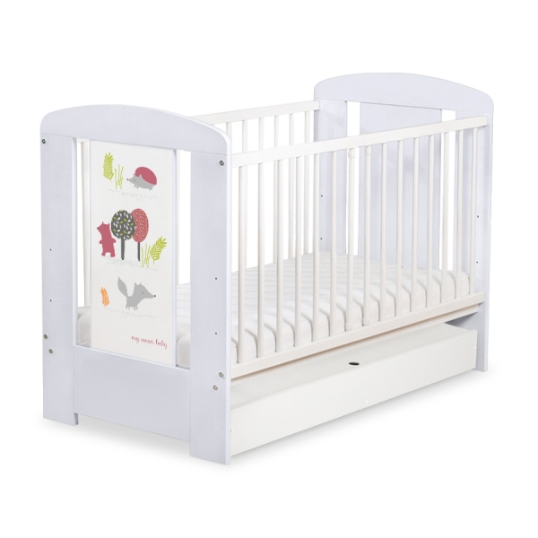 Tremmeseng med Skuffe til baby Happy   STANDARD Skov