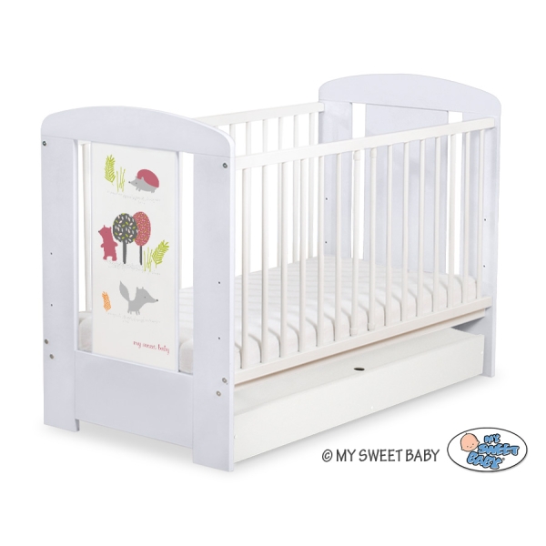 Tremmeseng med Skuffe til baby Happy   STANDARD Skov