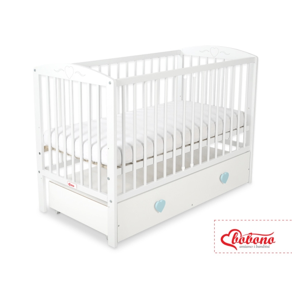 Tremmeseng med Skuffe til baby Hjerter   MAXI