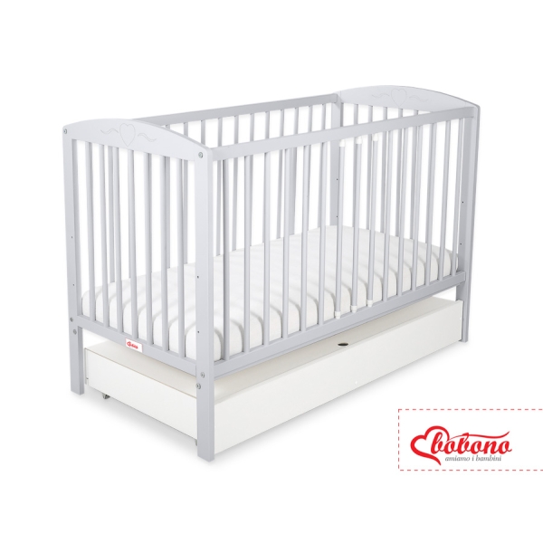 Tremmeseng med Skuffe til baby Hjerter   STANDARD