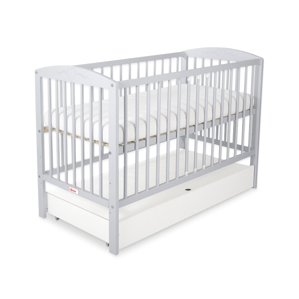 Tremmeseng med Skuffe til baby Hjerter   STANDARD