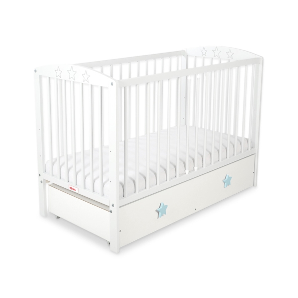 Tremmeseng med Skuffe til baby Stjerner  MAXI Stjerner