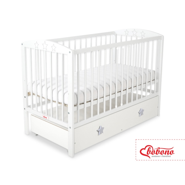 Tremmeseng med Skuffe til baby Stjerner  MAXI Stjerner