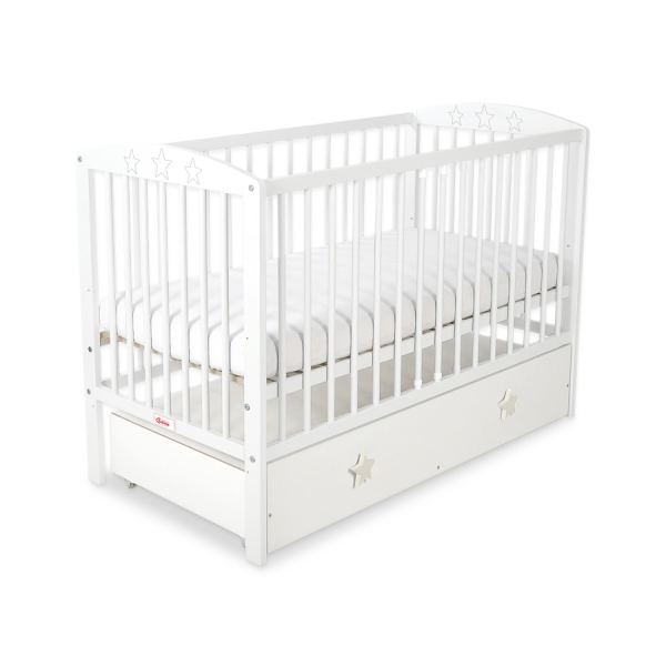 Tremmeseng med Skuffe til baby Stjerner  MAXI Stjerner