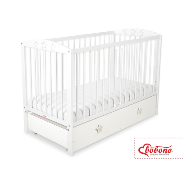 Tremmeseng med Skuffe til baby Stjerner  MAXI Stjerner