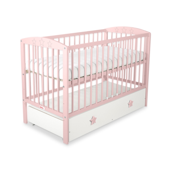Tremmeseng med Skuffe til baby Stjerner  MAXI Stjerner