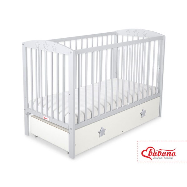 Tremmeseng med Skuffe til baby Stjerner  MAXI Stjerner
