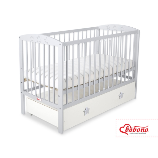 Tremmeseng med Skuffe til baby Stjerner  MAXI Stjerner