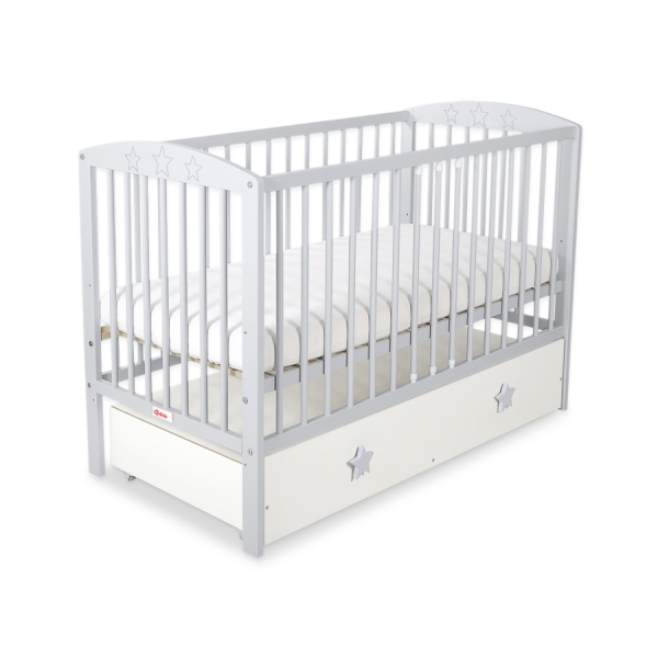 Tremmeseng med Skuffe til baby Stjerner  MAXI Stjerner