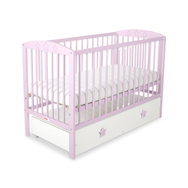 Tremmeseng med Skuffe til baby Stjerner  MAXI Stjerner