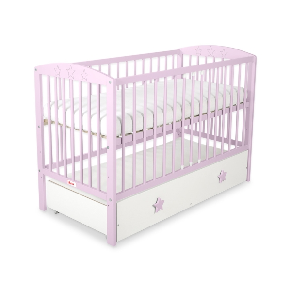 Tremmeseng med Skuffe til baby Stjerner  MAXI Stjerner