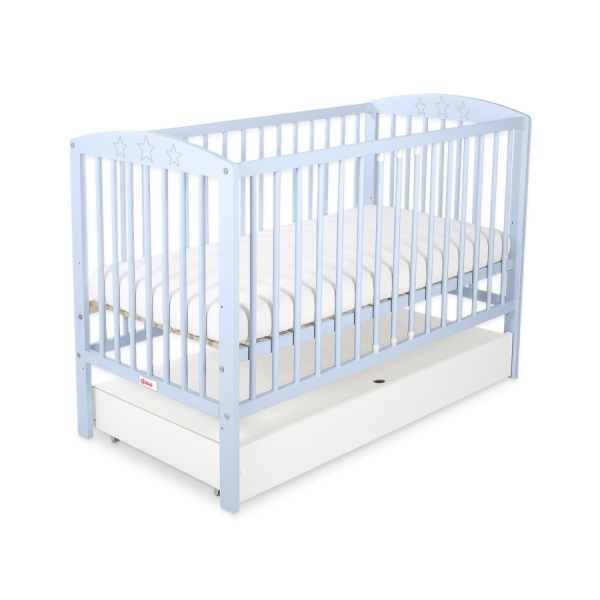 Tremmeseng med Skuffe til baby Stjerner  STANDARD Stjerner