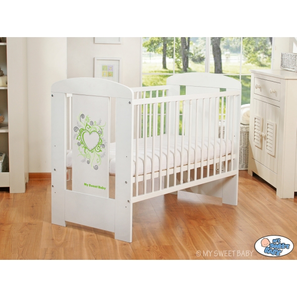 Tremmeseng til baby Chic  Hvid