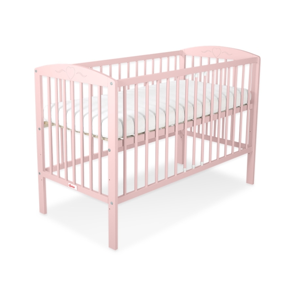 Tremmeseng til baby Hjerter  Pulverrosa