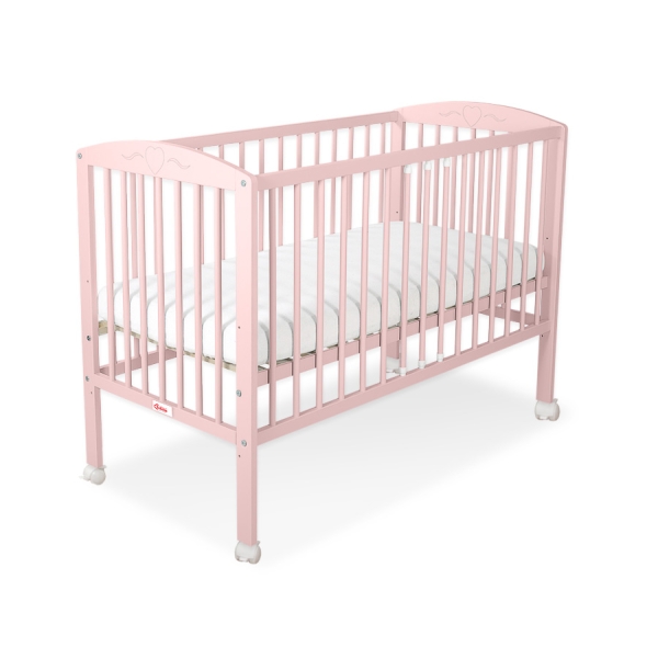 Tremmeseng til baby Hjerter  Pulverrosa