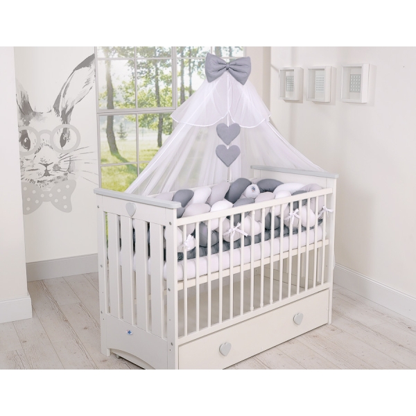 Tylnet til babyseng  Antracit Sifonki