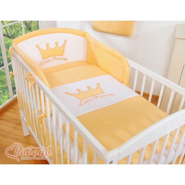 Universel sengerand til babyseng - Little Prince/Princess  Fersken