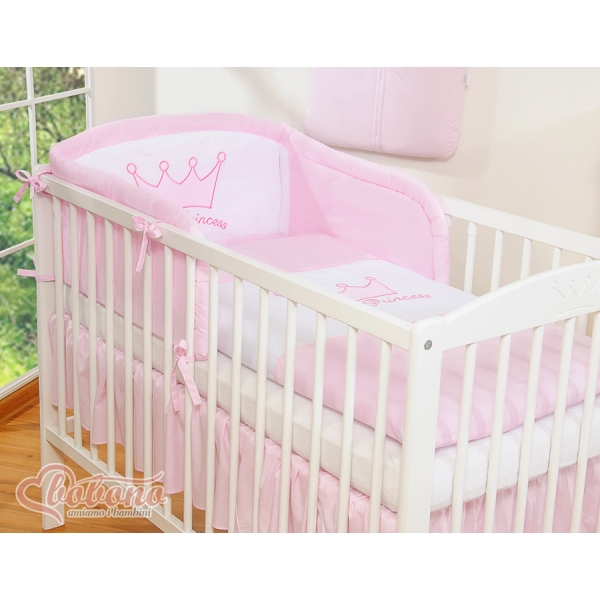 Universel sengerand til babyseng - Little Prince/Princess  Lyserød Pink