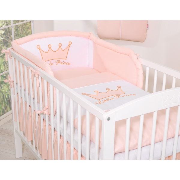 Universel sengerand til babyseng - Little Prince/Princess  Pulverrosa