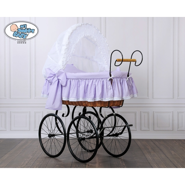 Vintage babykurv  Hvid Lilla Christine