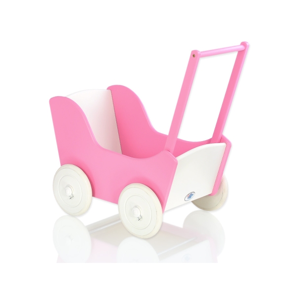 Vogn til babydukke  Hvid