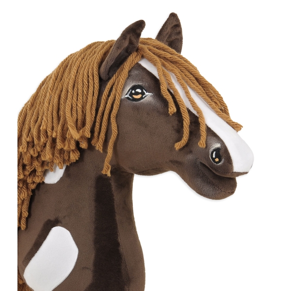 Hobby Horse mørkebrun hvid pinto Amerikansk Mustang